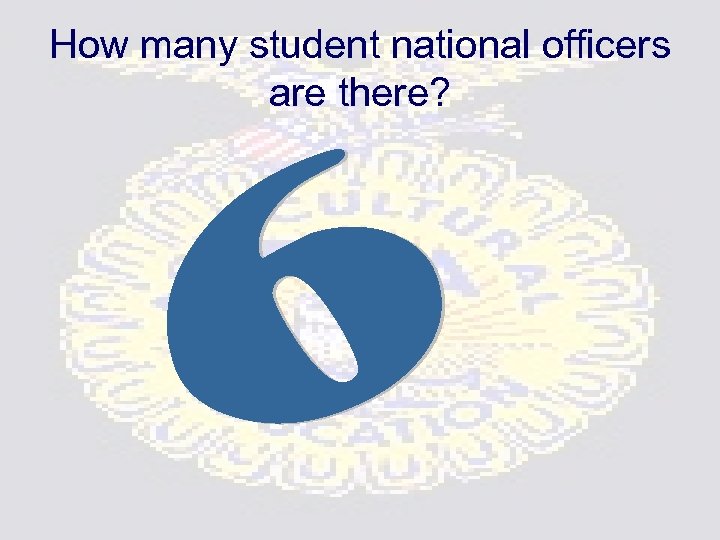 How many student national officers are there? 