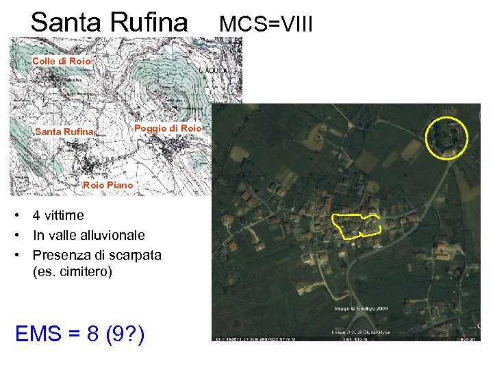 Santa Rufina Colle di Roio Santa Rufina Poggio di Roio Piano • 4 vittime