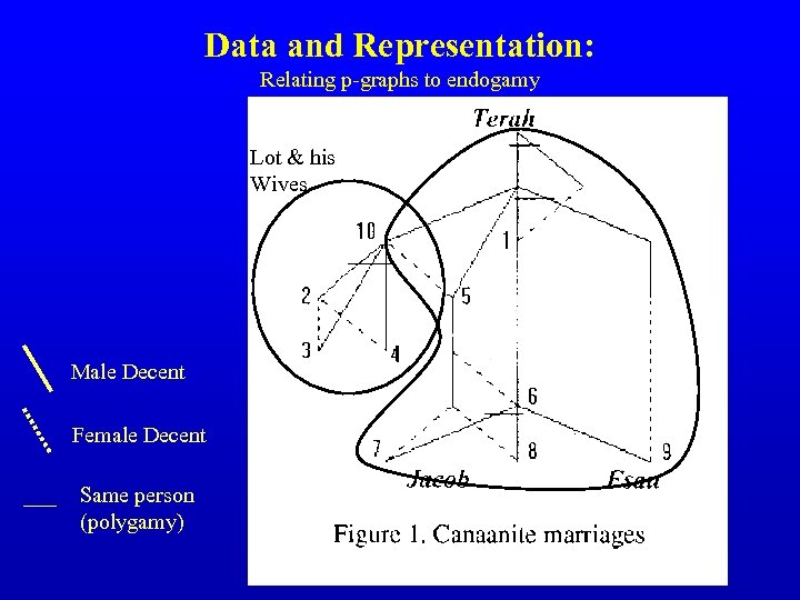 Data and Representation: Relating p-graphs to endogamy Lot & his Wives Male Decent Female