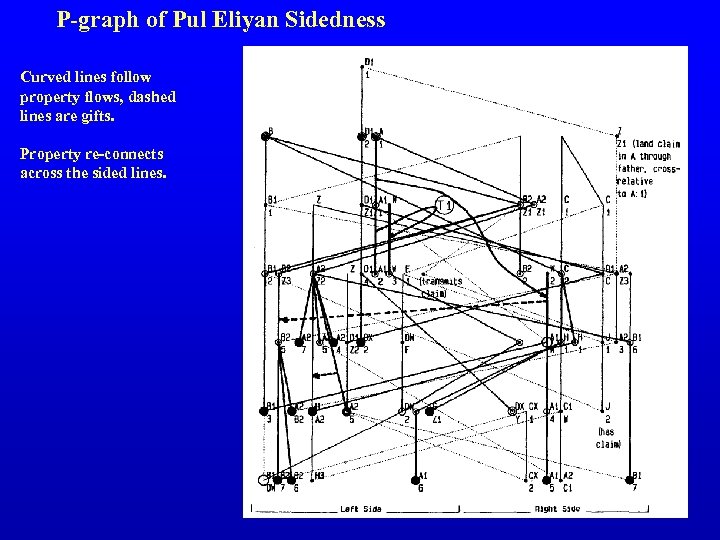 P-graph of Pul Eliyan Sidedness Curved lines follow property flows, dashed lines are gifts.