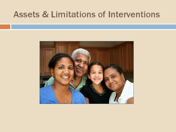 Assets & Limitations of Interventions 