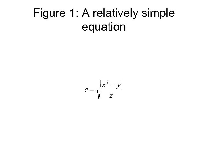 Figure 1: A relatively simple equation 