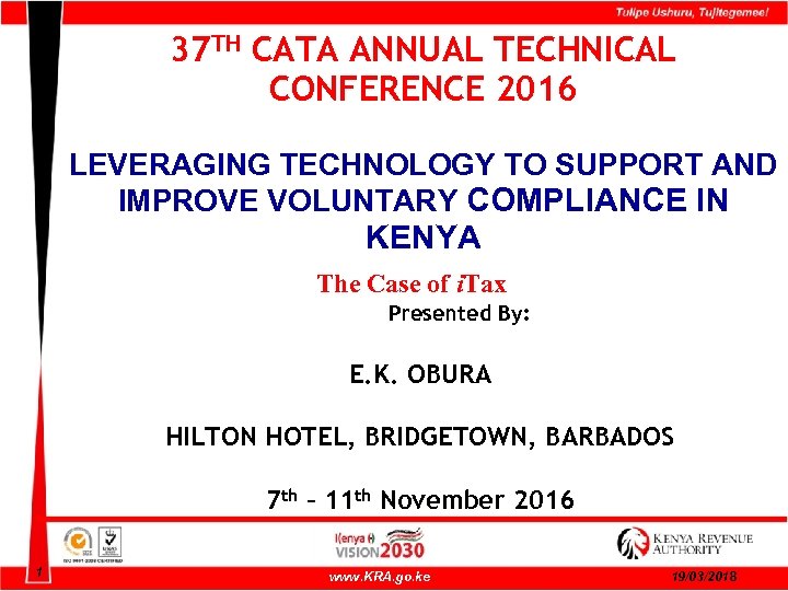 37 TH CATA ANNUAL TECHNICAL CONFERENCE 2016 LEVERAGING TECHNOLOGY TO SUPPORT AND IMPROVE VOLUNTARY