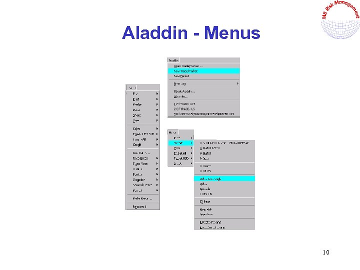 Aladdin - Menus 10 