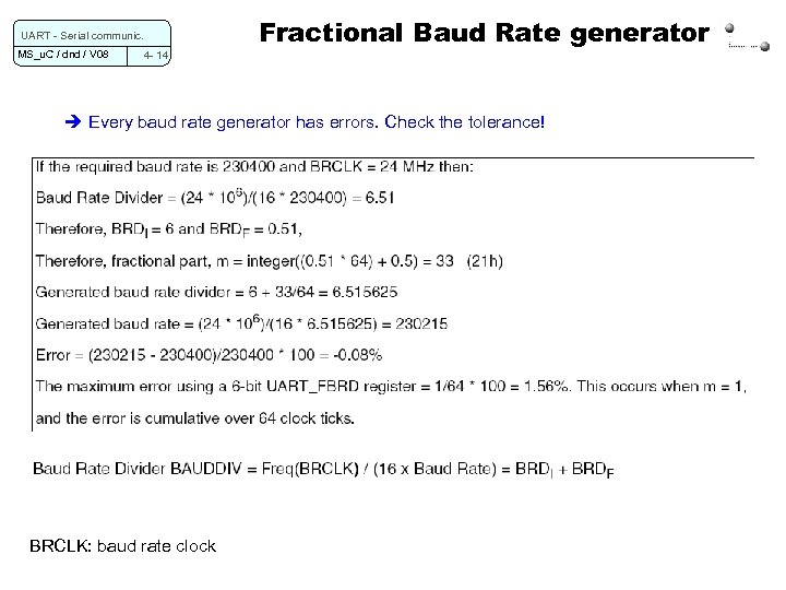 UART - Serial communic. MS_u. C / dnd / V 08 4 - 14