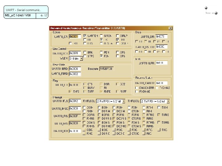 UART - Serial communic. MS_u. C / dnd / V 08 4 - 17