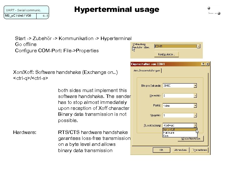 UART - Serial communic. MS_u. C / dnd / V 08 4 - 5