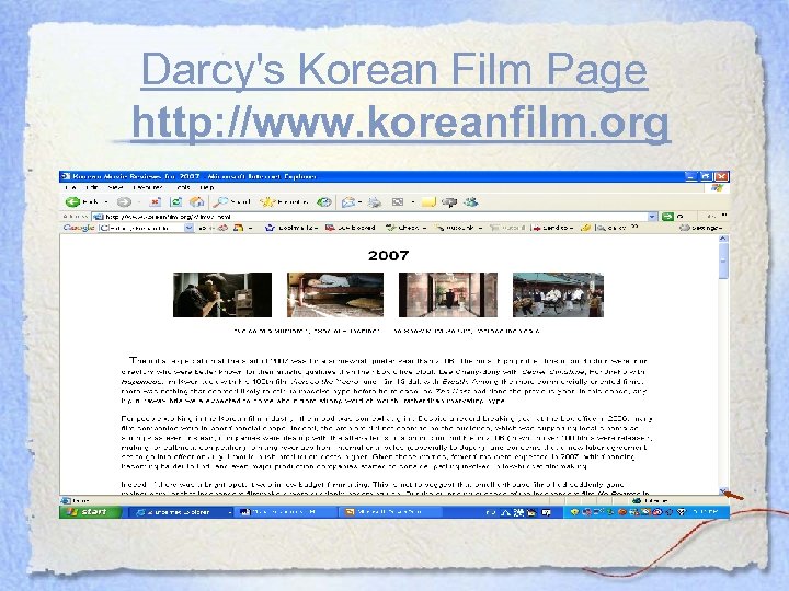 Darcy's Korean Film Page http: //www. koreanfilm. org 