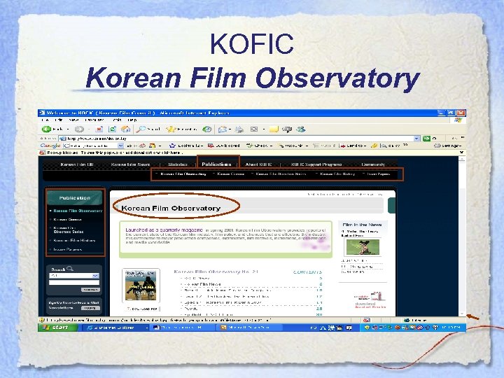 KOFIC Korean Film Observatory 