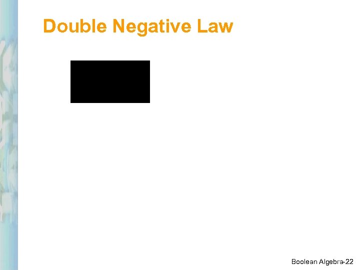 Double Negative Law Boolean Algebra-22 