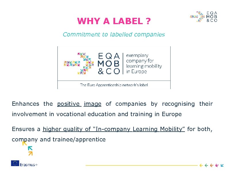 WHY A LABEL ? Commitment to labelled companies Enhances the positive image of companies