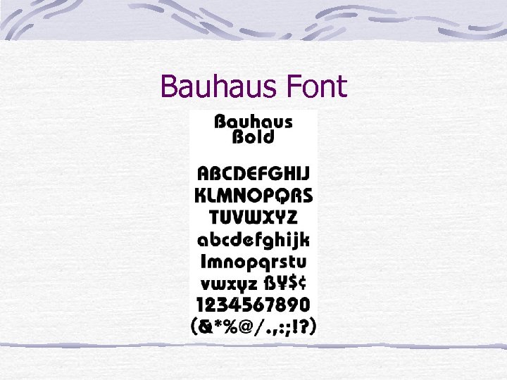 Bauhaus Font 
