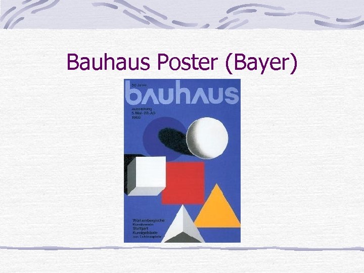 Bauhaus Poster (Bayer) 