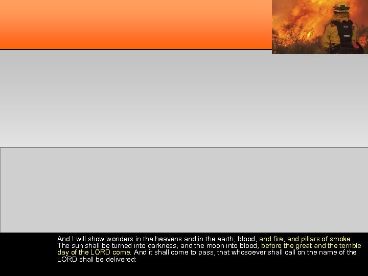 And I will show wonders in the heavens and in the earth, blood, and