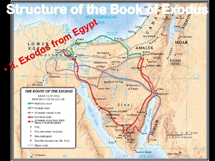 Structure of the Book of Exodus II. • us od Ex om fr pt