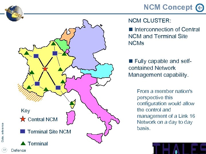 NCM Concept NCM CLUSTER: n Interconnection of Central NCM and Terminal Site NCMs n