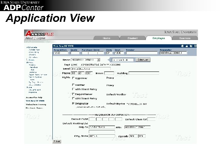 Application View 