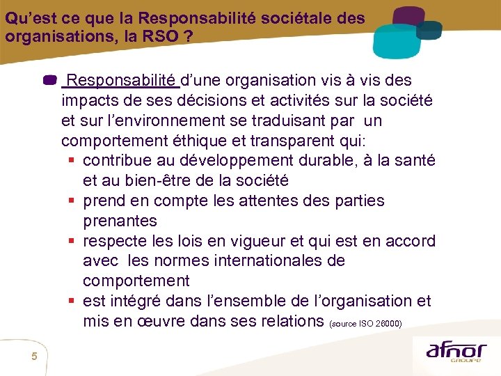 Qu’est ce que la Responsabilité sociétale des organisations, la RSO ? Responsabilité d’une organisation