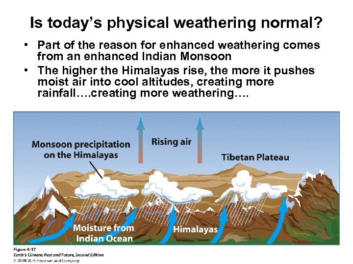 Is today’s physical weathering normal? • Part of the reason for enhanced weathering comes