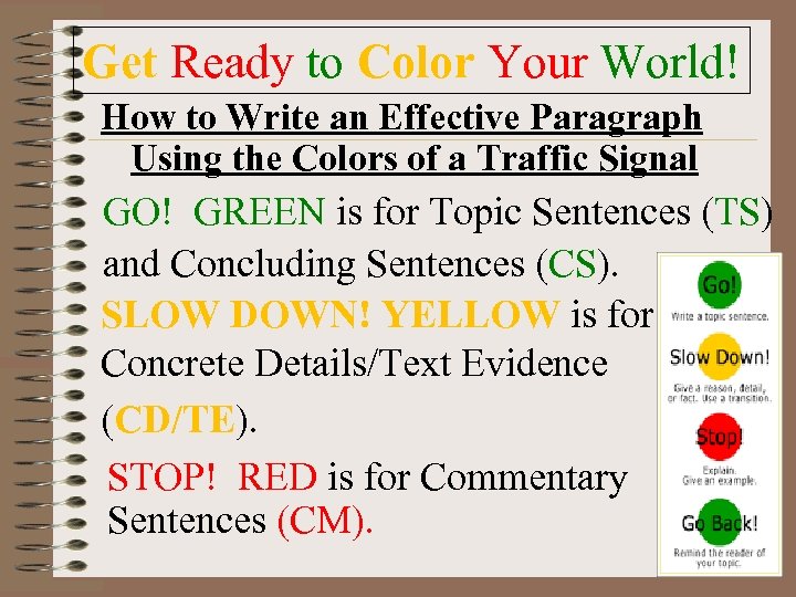 Get Ready to Color Your World! How to Write an Effective Paragraph Using the