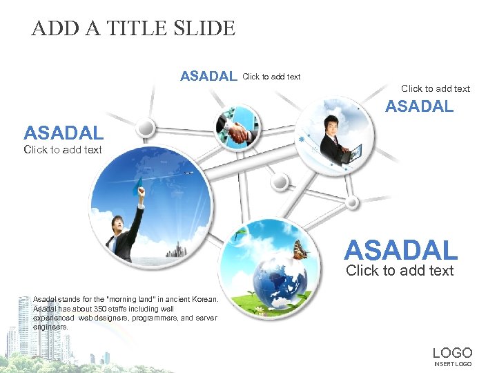 ADD A TITLE SLIDE ASADAL Click to add text ASADAL Click to add text