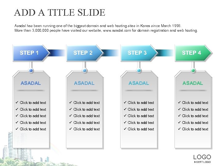 ADD A TITLE SLIDE Asadal has been running one of the biggest domain and