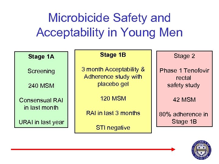 Microbicide Safety and Acceptability in Young Men Stage 1 A Stage 1 B Stage