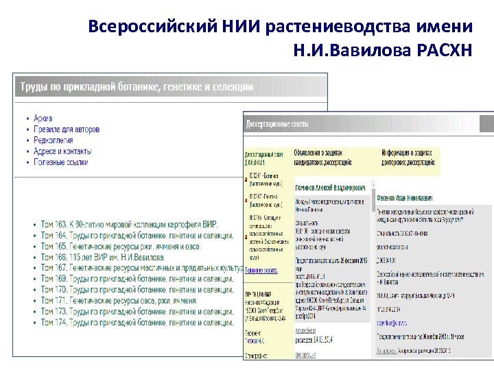 Всероссийский НИИ растениеводства имени Н. И. Вавилова РАСХН 