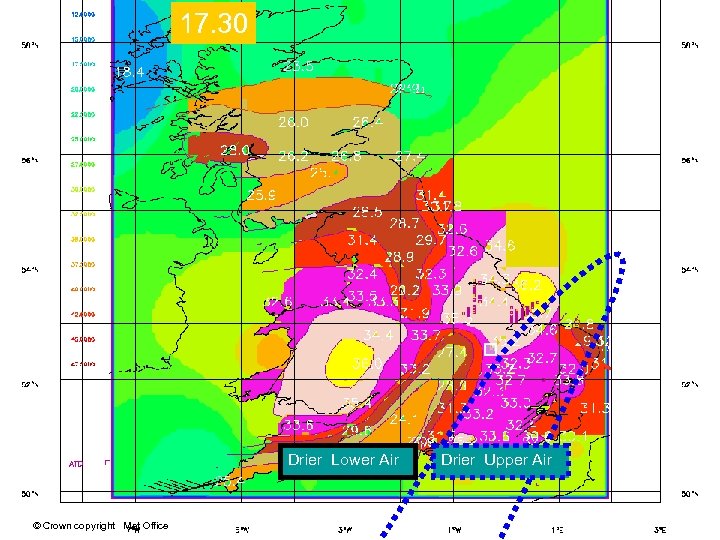 17. 30 Drier Lower Air © Crown copyright Met Office Drier Upper Air 