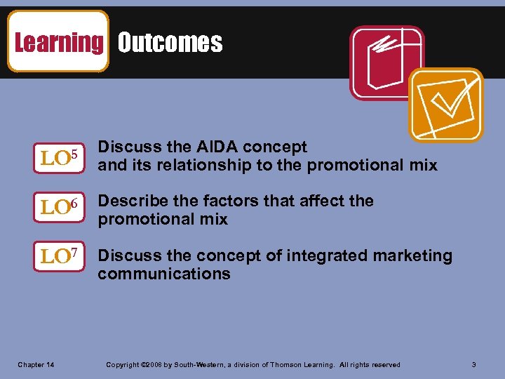 Learning Outcomes LO 5 Discuss the AIDA concept and its relationship to the promotional