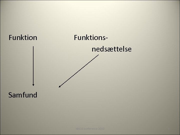 Funktionsnedsættelse Samfund NNDR konference 2010 9 