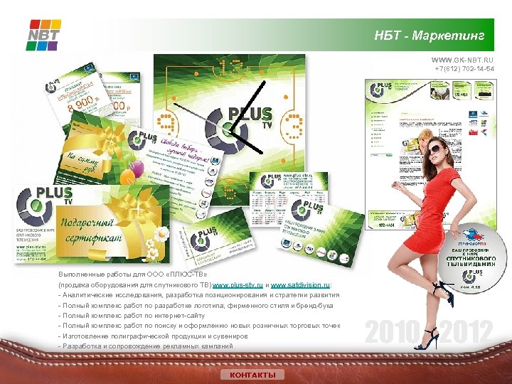 НБТ - Маркетинг WWW. GK-NBT. RU +7(812) 702 -14 -54 Выполненные работы для ООО