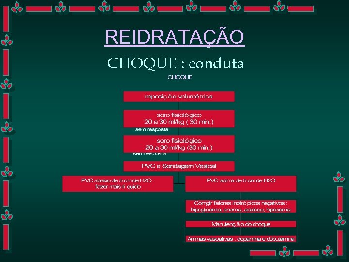 REIDRATAÇÃO CHOQUE : conduta 