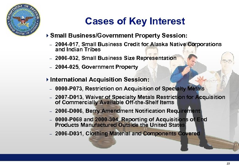 Cases of Key Interest 4 Small Business/Government Property Session: – 2004 -017, Small Business