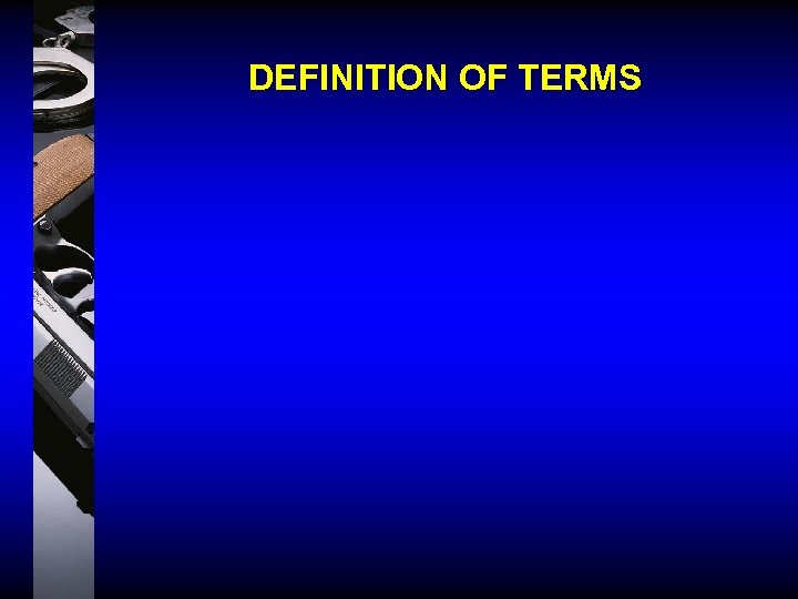 DEFINITION OF TERMS 