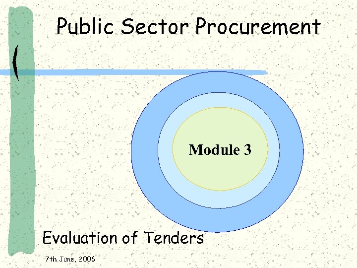 Public Sector Procurement Module 3 Evaluation of Tenders 7 th June, 2006 