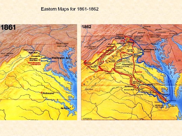 Eastern Maps for 1861 -1862 