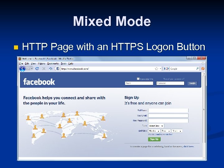 Mixed Mode n HTTP Page with an HTTPS Logon Button 