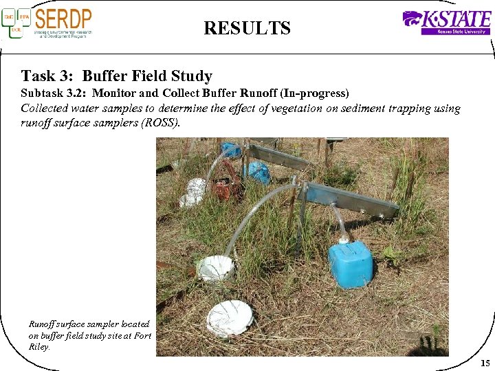RESULTS Task 3: Buffer Field Study Subtask 3. 2: Monitor and Collect Buffer Runoff