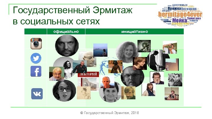 Государственный Эрмитаж в социальных сетях официально инициативно © Государственный Эрмитаж, 2016 