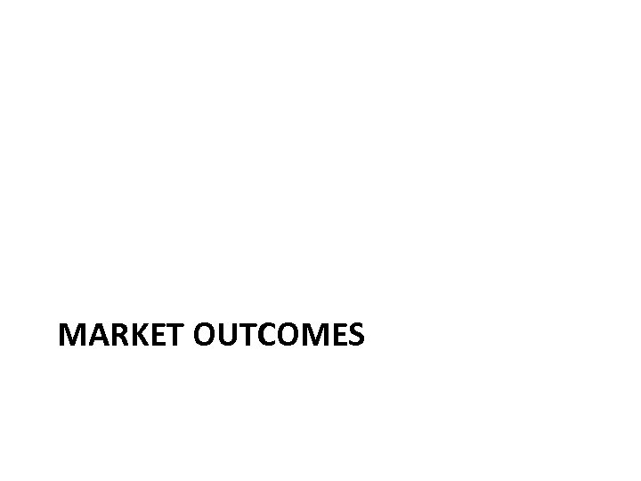 MARKET OUTCOMES 