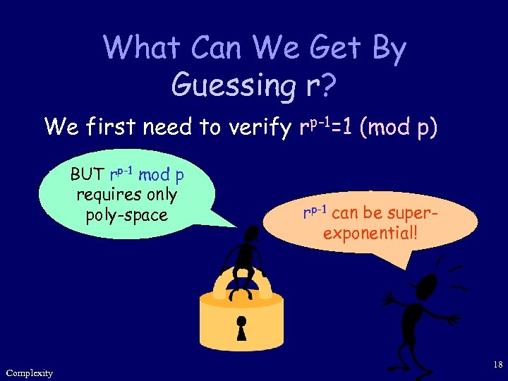 What Can We Get By Guessing r? We first need to verify rp-1=1 (mod