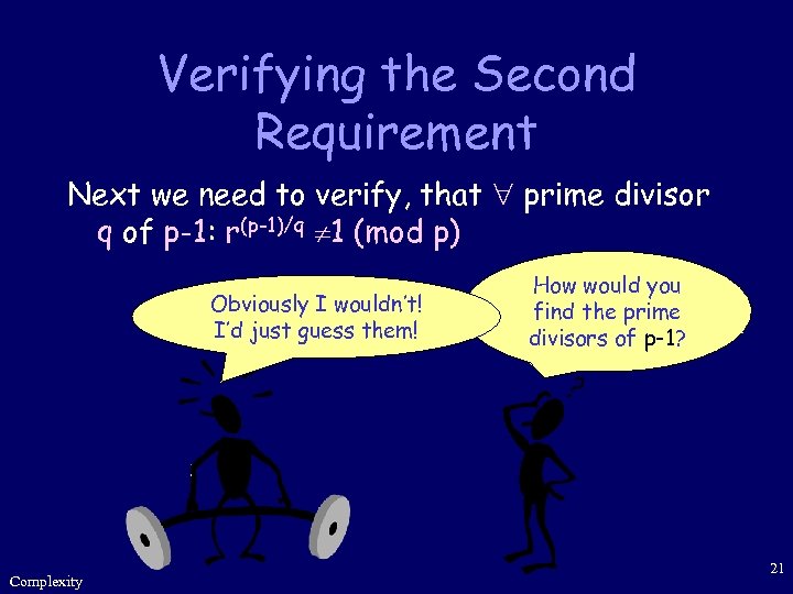 Verifying the Second Requirement Next we need to verify, that prime divisor q of