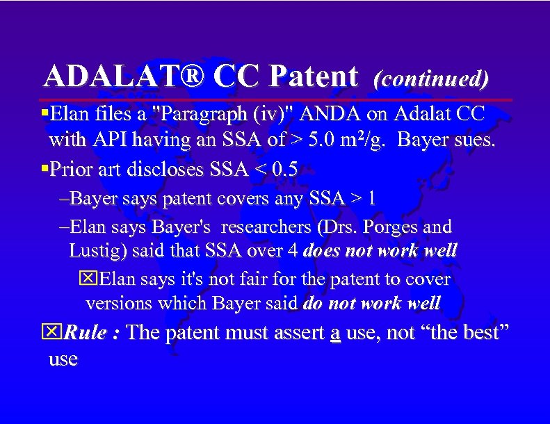 ADALAT® CC Patent (continued) Elan files a 