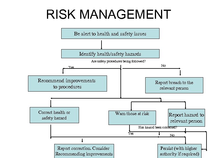 HEALTH SAFETY SECURITY AT WORK MANAGING RISK