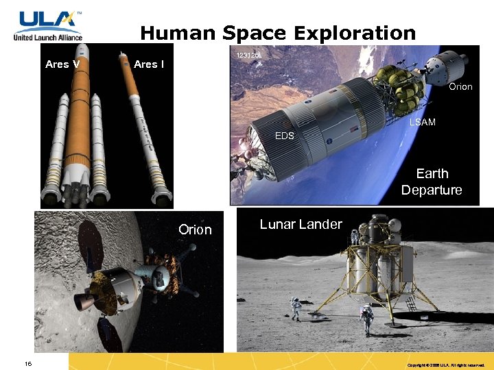 Human Space Exploration Ares V 123126 Ares I Orion LSAM EDS Earth Departure Orion