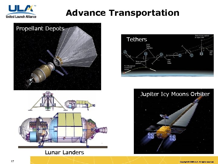 Advance Transportation Propellant Depots Tethers http: //www. tethers. com/MXTethers 2. html Jupiter Icy Moons