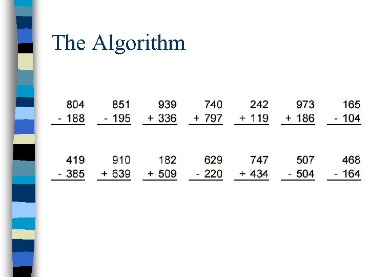 The Algorithm 