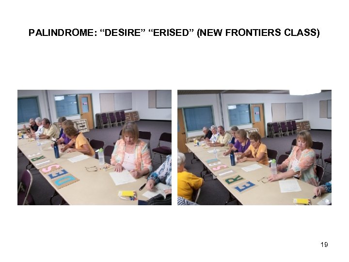 PALINDROME: “DESIRE” “ERISED” (NEW FRONTIERS CLASS) 19 