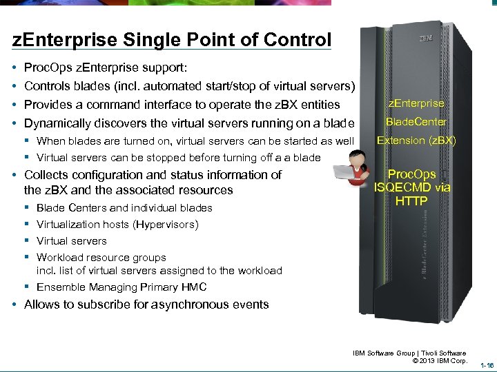 z. Enterprise Single Point of Control • • Proc. Ops z. Enterprise support: Controls